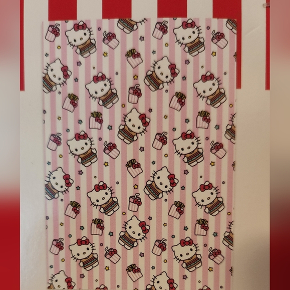 Hello Kitty with fries and stars Throw Blanket NWT - Picture 4 of 4